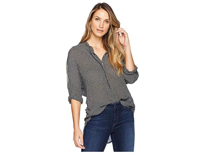 Xcvi Cosmina Top (deep Moss Pigment) Women's Clothing