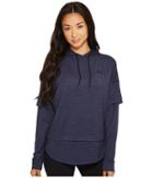 Under Armour Featherweight Fleece 2-in-1 (midnight Navy/black) Women's Sweatshirt