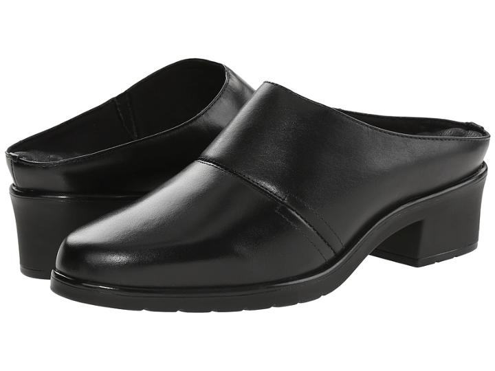 Walking Cradles Caden (black Nappa Leather) Women's Clog Shoes