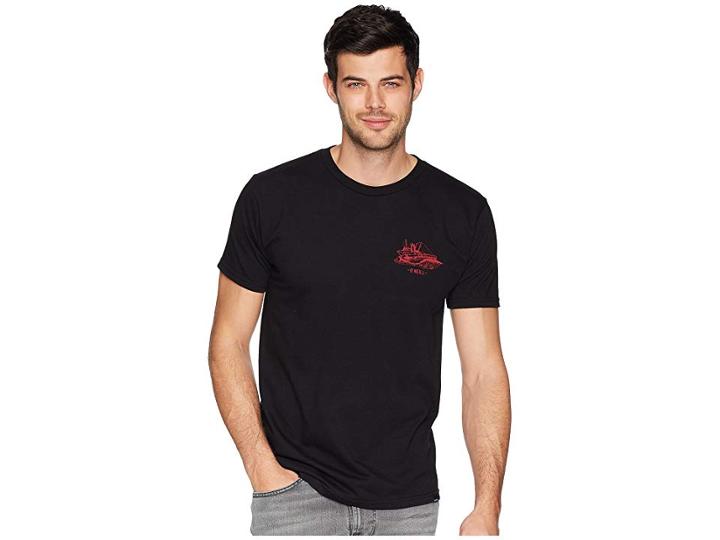 O'neill Wrecked Short Sleeve Screen Tee (black) Men's T Shirt