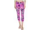 Lilly Pulitzer Upf 50+ Luxletic Weekender Cropped Legging (bright Navy A Jungle In Here) Women's Casual Pants