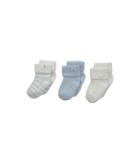 Polo Ralph Lauren Striped Terry 3-pack Socks (infant) (white/blue) Men's Quarter Length Socks Shoes