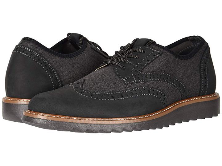 Dockers Hawking (black Tweed Knit/nubuck) Men's Lace Up Casual Shoes