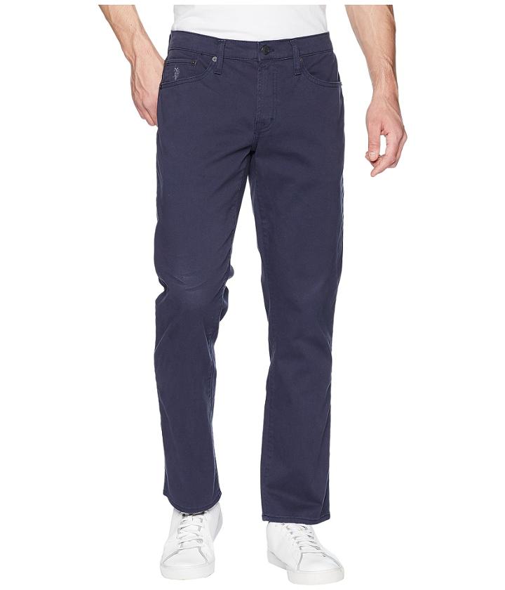 U.s. Polo Assn. Slim Straight Stretch Five-pocket Pants (club Navy) Men's Casual Pants