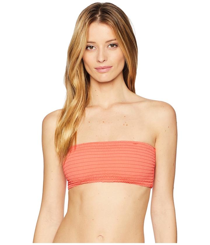 Maaji Ruched Four-way Reversible Bandeau Top (dahlia) Women's Swimwear