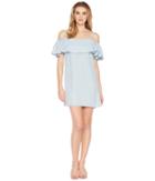 Romeo & Juliet Couture Layered Short Sleeve Dress (blue/white) Women's Dress