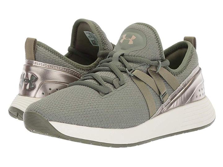 Under Armour Ua Breathe Trainer (moss Green/metallic Faded Gold/moss Green) Women's Shoes