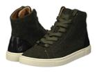 Frye Ivy High Top (olive Wool/vintage Veg Tan) Women's Lace Up Casual Shoes