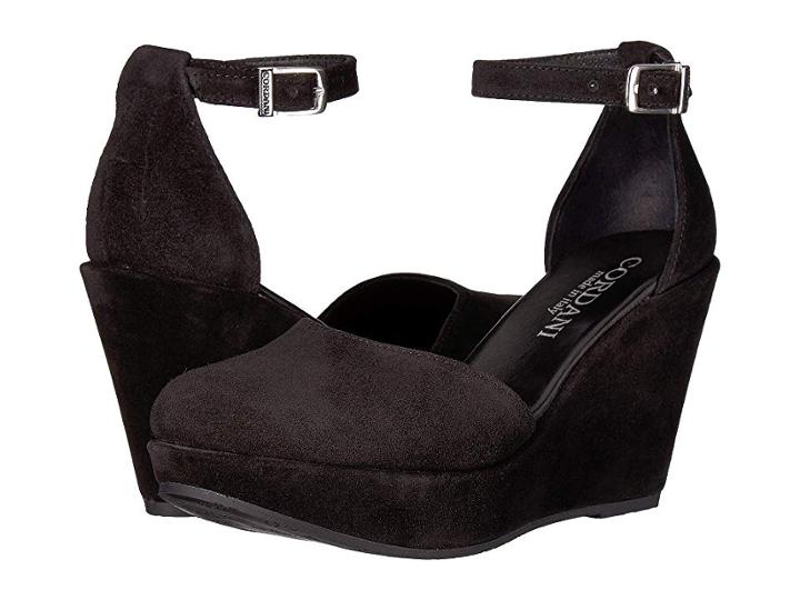 Cordani Robbins (black Suede) Women's Wedge Shoes