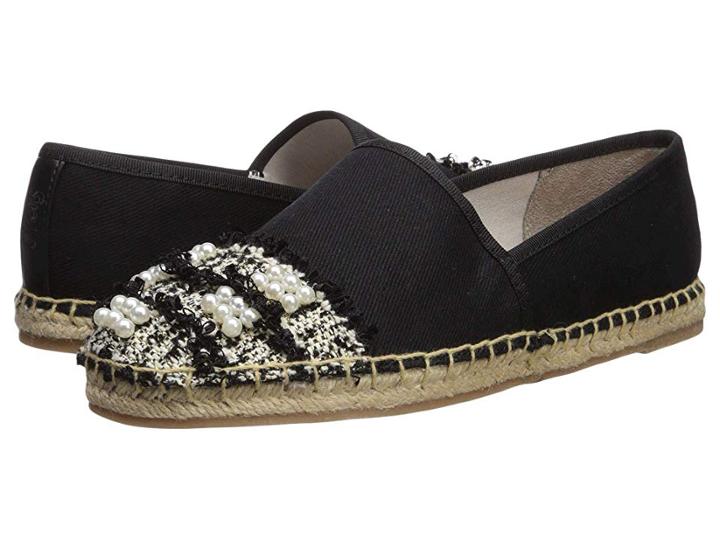Circus By Sam Edelman Lane (black Textured Woven Canvas/pearl Boucle) Women's Shoes