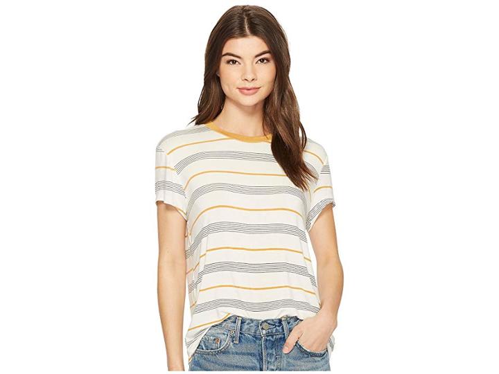 Rvca Recess Tee (harvest Gold) Women's T Shirt