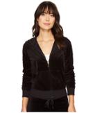 Juicy Couture Robertson Velour Jacket (pitch Black) Women's Coat