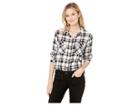 Sanctuary Boyfriend For Life Shirt (fizz Plaid) Women's Clothing