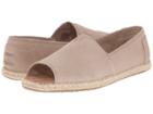 Toms Alpargata Open Toe (stucco Suede) Women's Flat Shoes