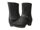 Naot Reflect (black Crackle Leather/jet Black Leather) Women's Zip Boots