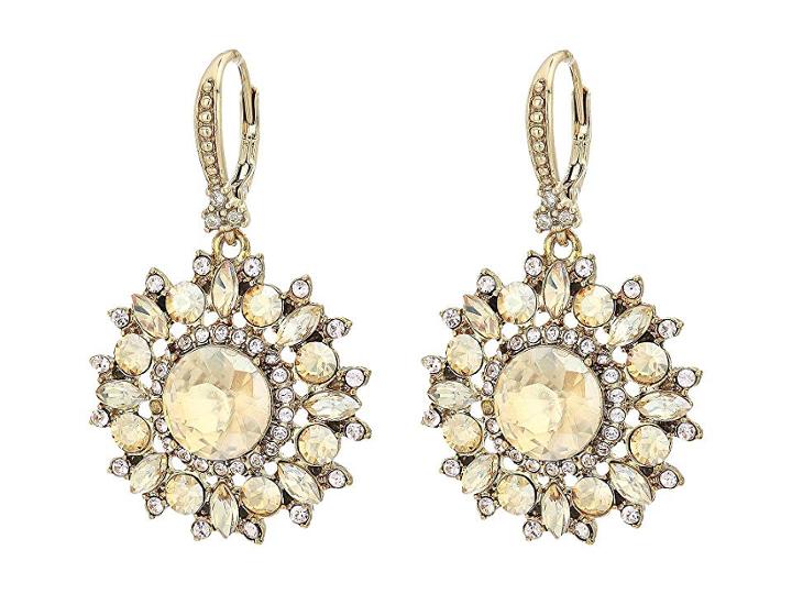 Marchesa Medium Round Drop Earrings (gold) Earring