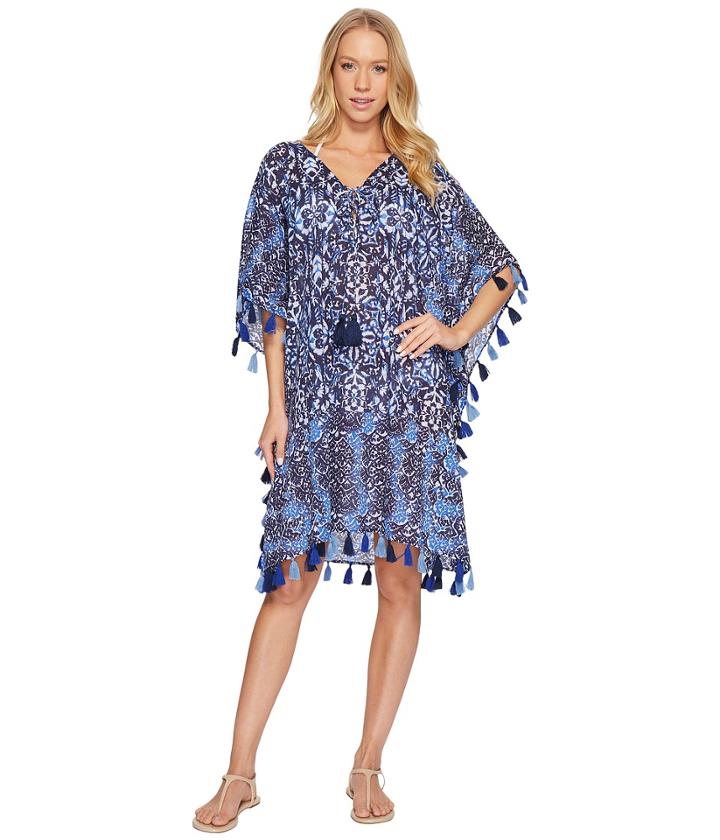 Miraclesuit Majorca Caftan Cover-up (blue) Women's Swimwear