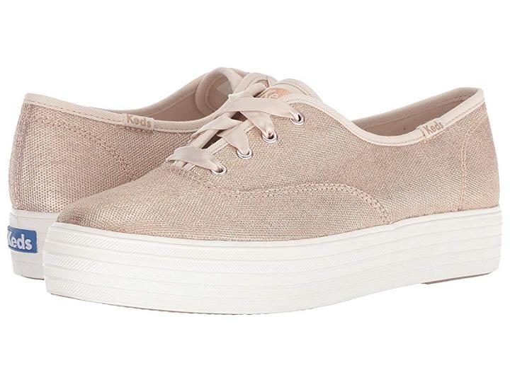 Keds Triple Matte Brushed Metallic (rose Gold) Women's Lace Up Casual Shoes