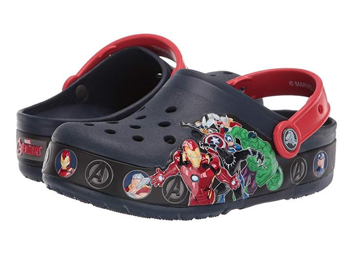 Crocs Kids Crocsfunlab Marvel Band Light Clog (toddler/little Kid) (navy) Boys Shoes