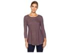 B Collection By Bobeau Brushed Babydoll Hemline Knit (peppercorn) Women's Clothing