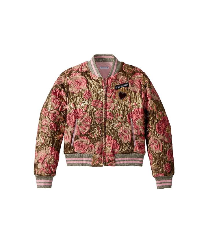 Dolce & Gabbana Kids Blouson (big Kids) (gold Print) Girl's Dress