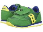 Saucony Kids Originals Jazz Hook Loop (toddler/little Kid) (dark Green/yellow) Boys Shoes
