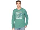 Life Is Good Brave Baseball Crusher Long Sleeve T-shirt (heather Forest Green) Men's T Shirt