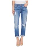 7 For All Mankind Josefina W/ Destroy In Adelaide Bright Blue (adelaide Bright Blue) Women's Jeans