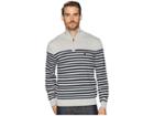 Nautica 12 Gauge 1/2 Zip Bretton Sweater (grey Heather) Men's Sweater