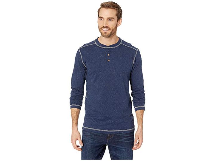 Vintage 1946 Speckled Jersey Henley (navy) Men's Clothing