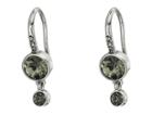 French Connection Double Drop Stone Earrings (black Diamond) Earring
