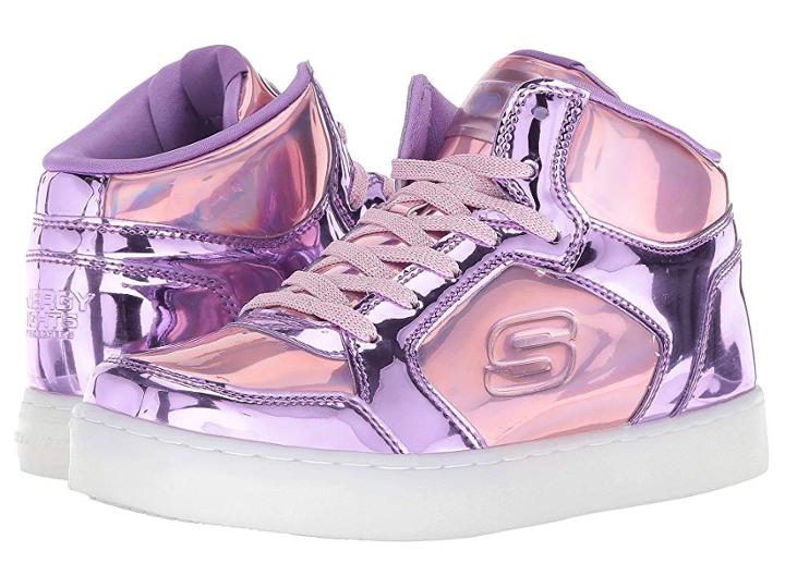 Skechers Kids Energy 10943l Lights (little Kid/big Kid) (pink/purple) Girl's Shoes