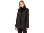 Lauren Ralph Lauren Soft Shell Snap Front With Zip Pockets (black) Women's Coat