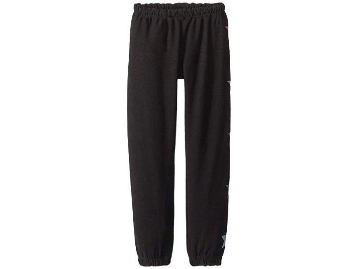 Chaser Kids Extra Soft Side Stars Pants (toddler/little Kids) (true Black) Girl's Casual Pants