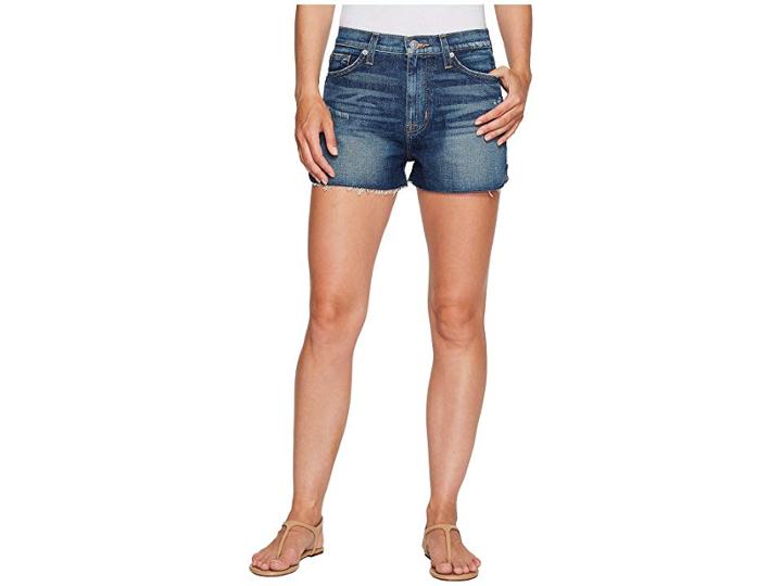 Hudson Jeans Dahlia High-rise Dolphin Denim Shorts In Fortune (fortune) Women's Shorts