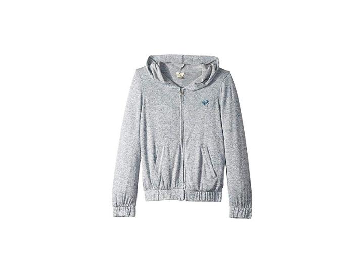 Roxy Kids Rainbow Moon Zip Hoodie (big Kids) (blue Mirage) Girl's Sweatshirt