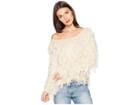 Romeo & Juliet Couture Knitted Eyelash Sweater (ivory) Women's Sweater