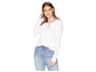 Lucky Brand Novelty Bib Thermal Shirt (white) Women's T Shirt