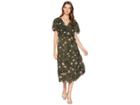 Lauren Ralph Lauren Walina Marcino Floral Short Sleeve Day Dress (admiral Green/blush/multi) Women's Dress