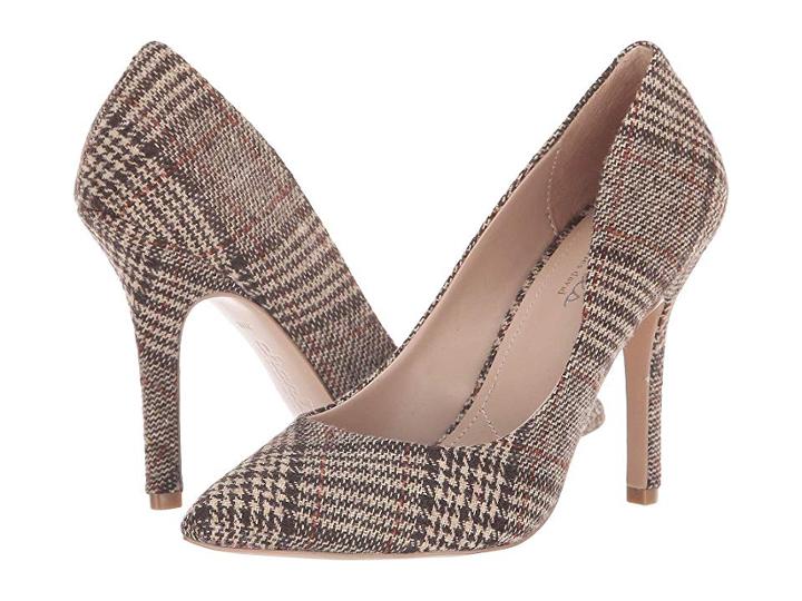 Charles By Charles David Maxx (brown Plaid) High Heels
