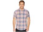 Polo Ralph Lauren Madras Short Sleeve Sport Shirt (pink/indigo) Men's Clothing