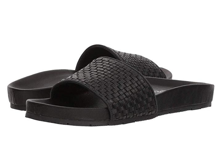 J/slides Naomie (black Leather) Women's Shoes