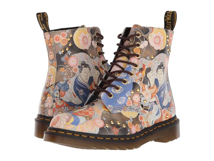 Dr. Martens 1460 Pascal Eastern Art (oriental Backhand Straw Grain) Women's Boots