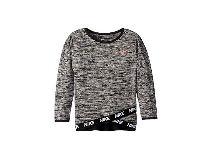 Nike Kids Dri-fit Sport Essentials Crossover Tunic (little Kids) (black) Girl's Clothing