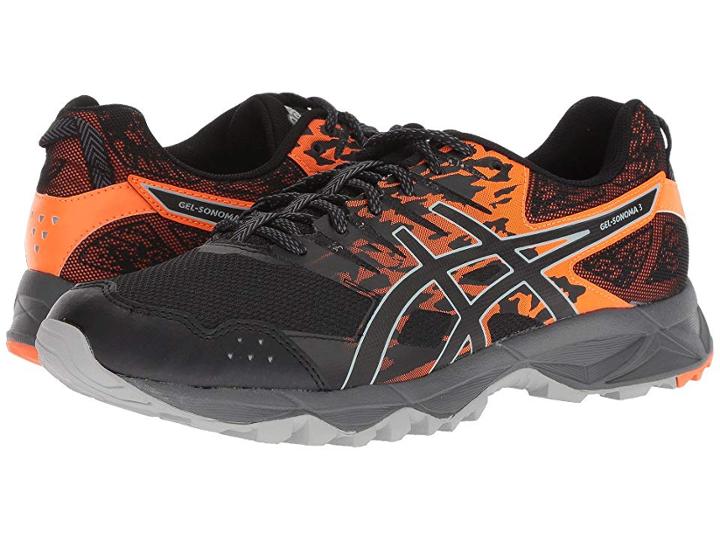 Asics Gel-sonoma 3 (black/shocking Orange) Men's Running Shoes
