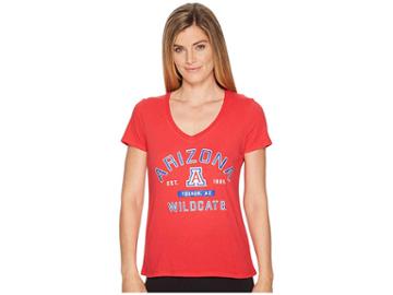 Champion College Arizona Wildcats University V-neck Tee (scarlet) Women's T Shirt