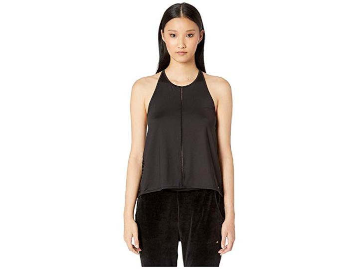 Kate Spade New York Athleisure Dashing Beauty Leopard Mesh Tank Top (black) Women's Sleeveless