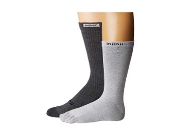 Injinji Liner Hiker (charcoal) Men's Crew Cut Socks Shoes