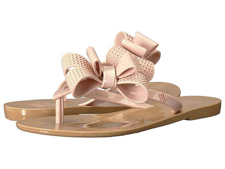 Mini Melissa Mel Harmonic Bow V (little Kid) (beige/pink) Girl's Shoes