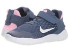 Nike Kids Free Rn 2018 (little Kid) (diffused Blue/white/ashen Slate/pink) Girls Shoes